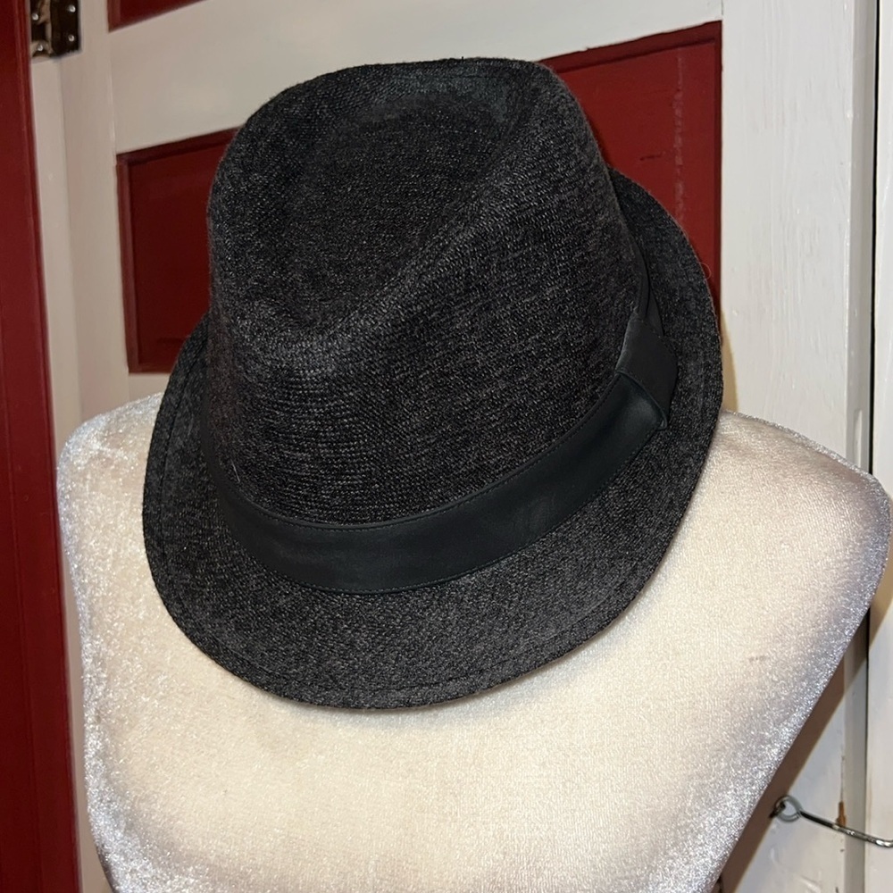 NWT Wilson Leather Fedora Dark Gray Men’s Hat L/XL
